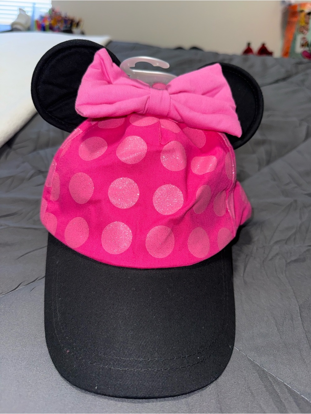 Disney Pink Polka Dot Bow Ear Baseball Cap